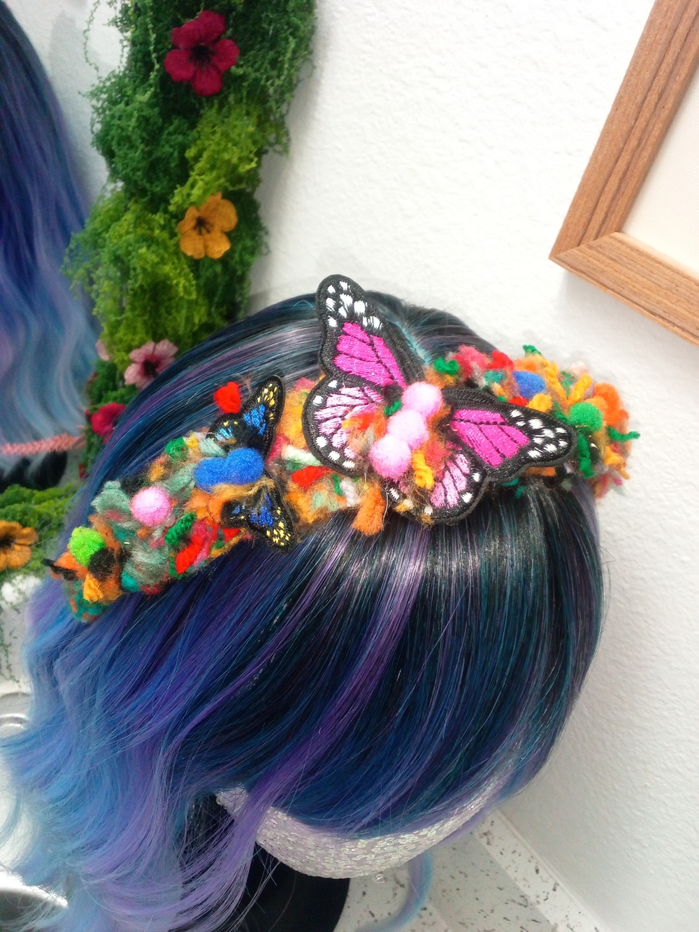 Yarn Bits And Butterfly Headband
